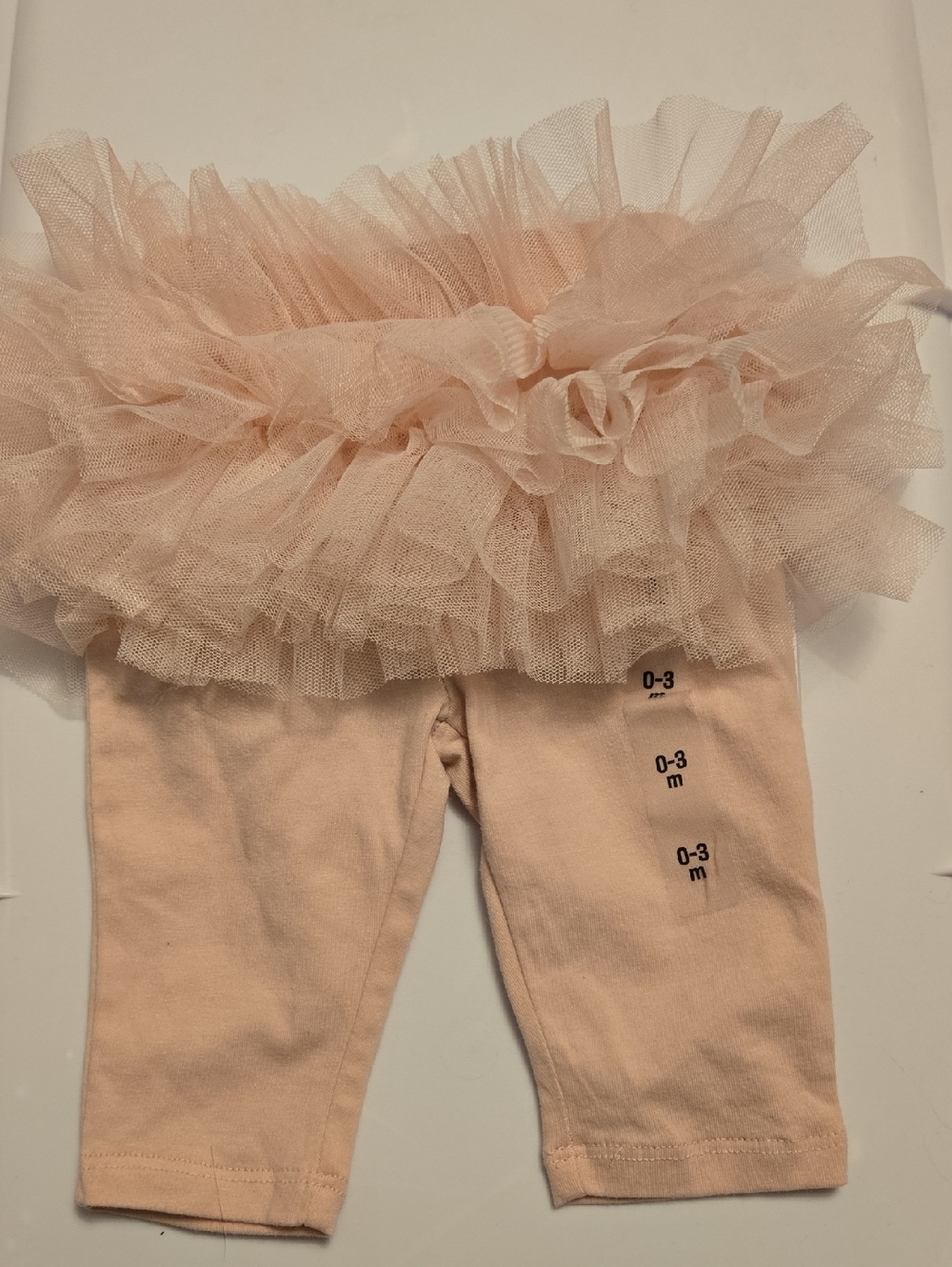 The Children's Place Peach Tulle Skirted Leggings